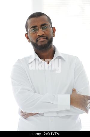 Middle Eastern Arabic black man Stock Photo