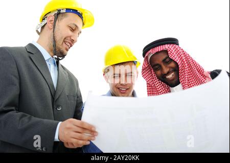 Business people having consultanting about new project at Middle east Stock Photo