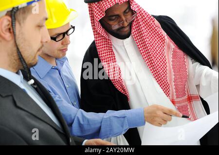 Business people having consultanting about new project at Middle east Stock Photo