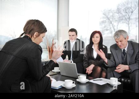Businesswoman having a job interview Stock Photo