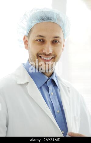 Portrait of handsome young doctor Stock Photo