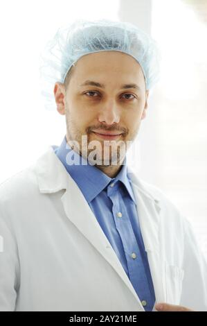 Portrait of handsome young doctor Stock Photo