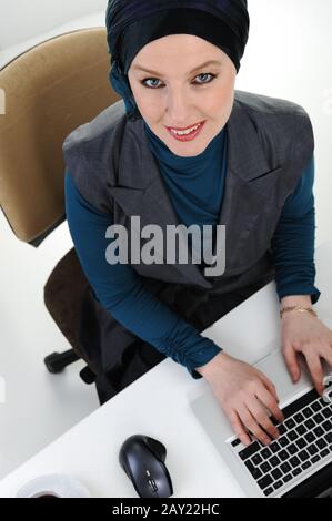 Confident and beautiful european  Muslim woman Stock Photo