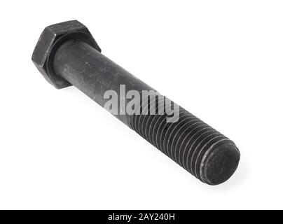 Old dirty black gvit isolated on white background Stock Photo