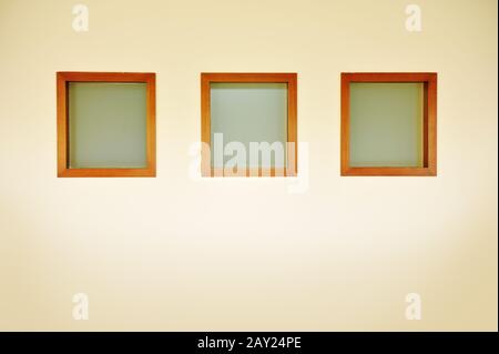 Three frames on wall Stock Photo