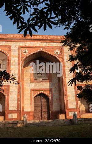 India, Uttar Pradesh, New Delhi, Humayan’s Tomb, South Gate Stock Photo