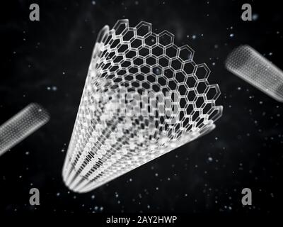 illustration showing a nano tube Stock Photo