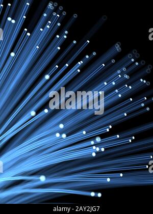 3d rendered illustration - fibre optics Stock Photo