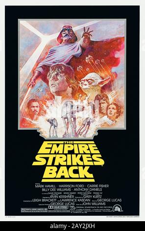 Star Wars: Episode V - The Empire Strikes Back (1980) directed by Irvin Kershner and starring Mark Hamill, Harrison Ford, Carrie Fisher, Billy Dee Williams and Anthony Daniels. The rebellion continues in style with plot twists, special effects and the introduction of numerous much loved characters. Stock Photo