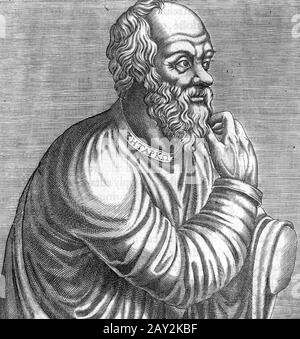 SOCRATES (c 470-399 BC) Greek philosopher in a 15th century imagining Stock Photo