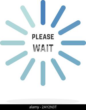 loading status icon on computer screen Stock Vector