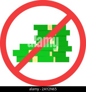 prohibition sign like stop corruption Stock Vector