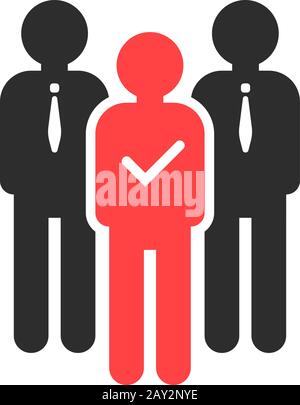 choosing best employee for job Stock Vector