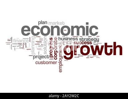 Economic growth word cloud Stock Photo