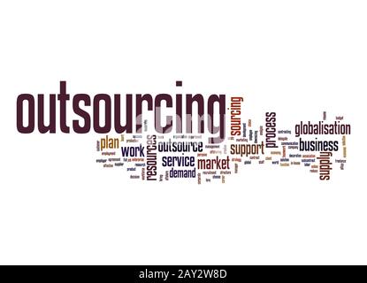 Outsourcing word cloud Stock Photo