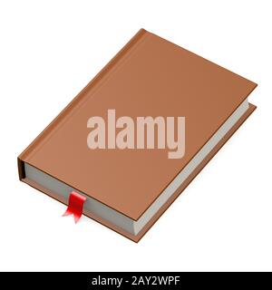 Isolated brown book Stock Photo