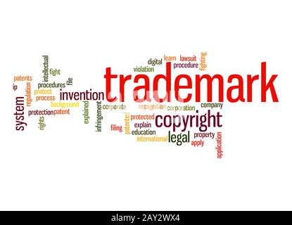 Trademark word cloud Stock Photo