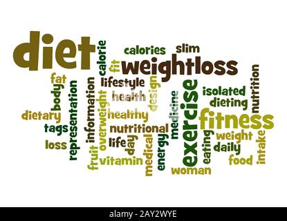 Diet word cloud Stock Photo