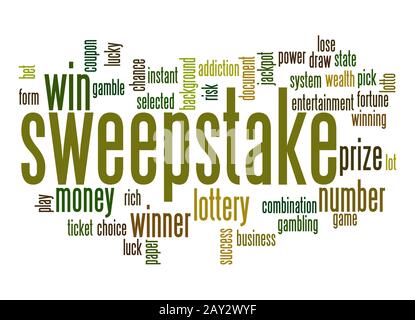 Sweeptake word cloud Stock Photo