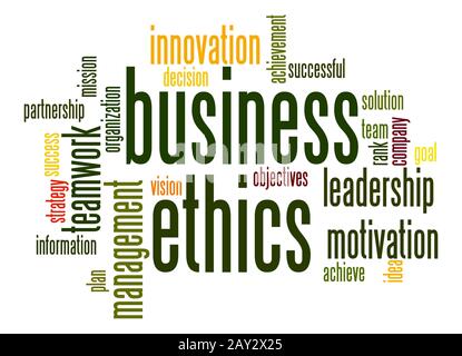 Business ethics word cloud Stock Photo