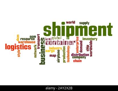 Shipment word cloud Stock Photo