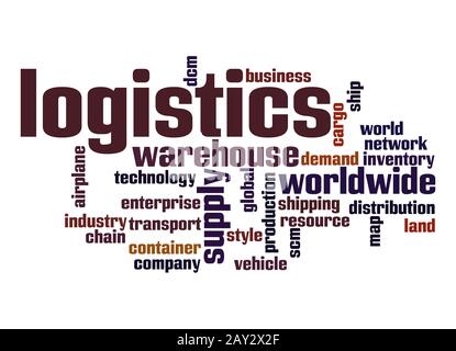 Logistics word cloud Stock Photo