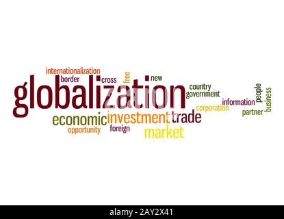 Globalization word cloud Stock Photo - Alamy