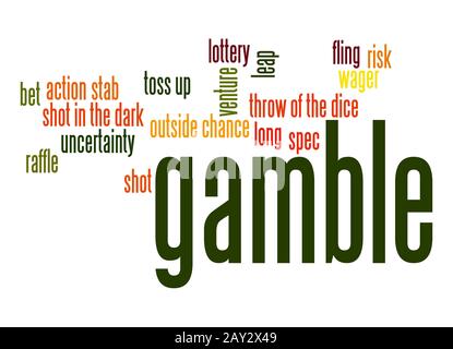 Gamble word cloud Stock Photo