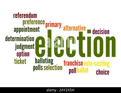 Election word cloud Stock Photo