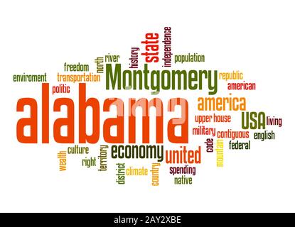 Alabama word cloud Stock Photo