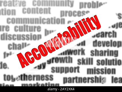 Accountability word cloud Stock Photo