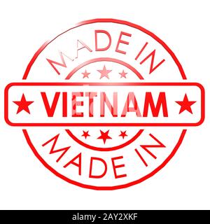 Made in Vietnam red seal Stock Photo