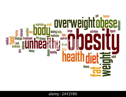 Obesity word cloud Stock Photo