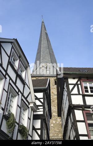 Steinhagen and Church Sankt Georg in Hattingen, Ge Stock Photo