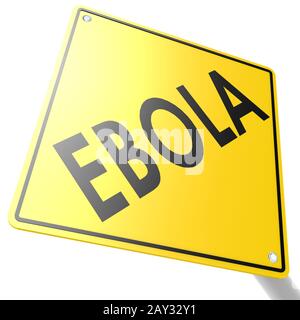 Road sign with ebola Stock Photo