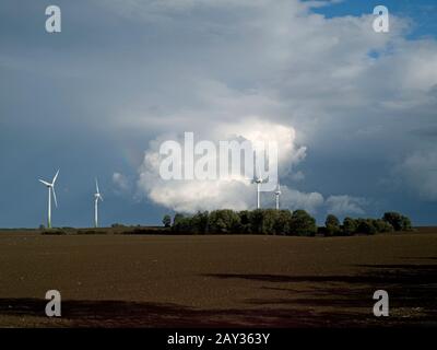 September sky over Eastern Schleswig-Holstein, Germany. Stock Photo