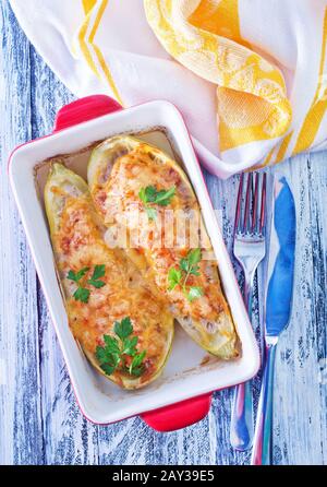 stuffed marrow Stock Photo