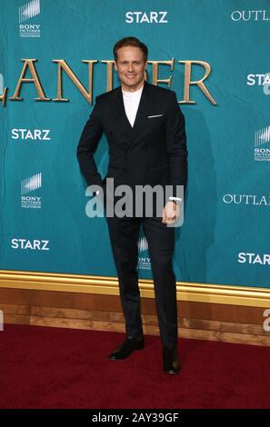 Hollywood, USA. 13th Feb, 2020. Sam Heughan. the Premiere Of Starz's 'Outlander' Season 5 held at Hollywood Palladium. Credit: MediaPunch Inc/Alamy Live News Stock Photo