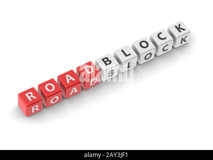 Roadblock Stock Photo