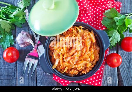 braised cabbage Stock Photo