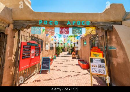 ALBUQUERQUE, NEW MEXICO - JUNE 29, 2019: Old Town shops and restaurants in historic Albuquerque. Stock Photo