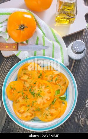 salad from tomato Stock Photo