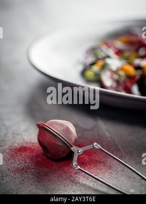 View of tea strainer Stock Photo