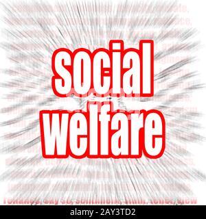 Social welfare word cloud Stock Photo