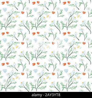 Trendy Seamless Floral Pattern in Vector Stock Vector