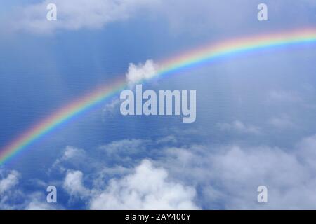 rainbow in sky Stock Photo