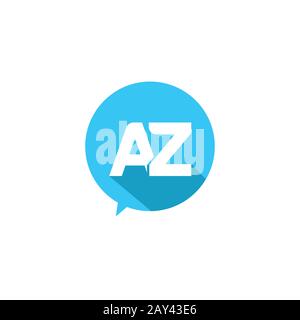 Initial letter az or za logo design template Stock Vector