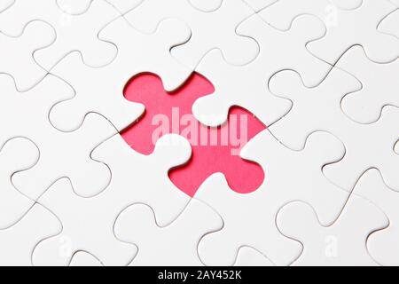 puzzle with missing piece Stock Photo