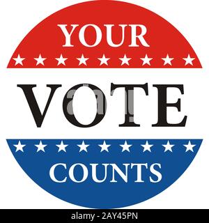 your vote counts Stock Photo