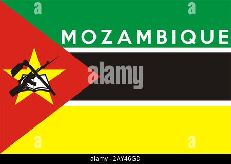 flag of Mozambique Stock Photo